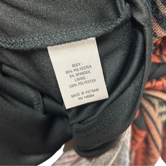 Signature by Robbie Bee Red Black Gray Belted Cowl Neck Long Sleeve Knee Dress - Picture 6 of 6